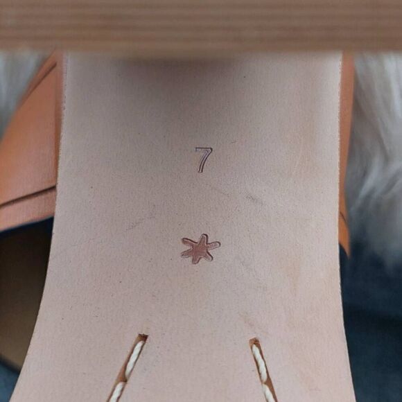 SPLENDID Tacy Double Strap Leather Stacked Block 3.25" Heel Size 7 - Picture 9 of 11